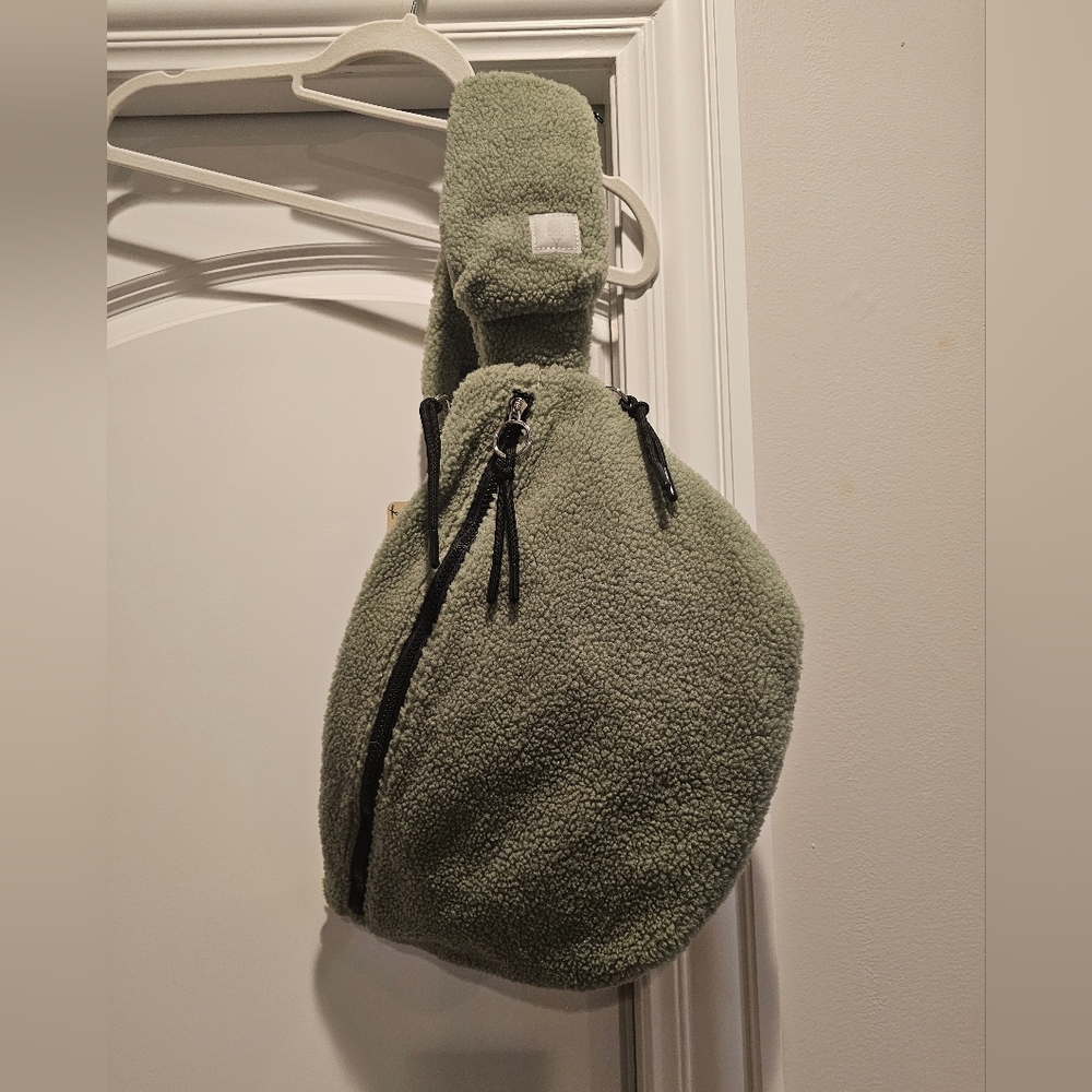 Free People Olive Sherpa Backpack NWT